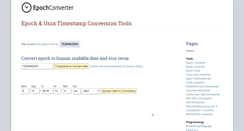 Desktop Screenshot of epochconverter.com
