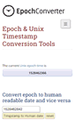 Mobile Screenshot of epochconverter.com