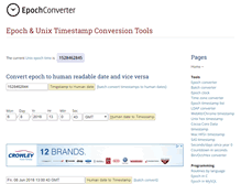 Tablet Screenshot of epochconverter.com
