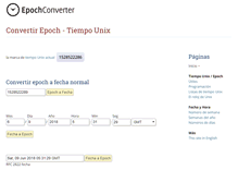 Tablet Screenshot of espanol.epochconverter.com